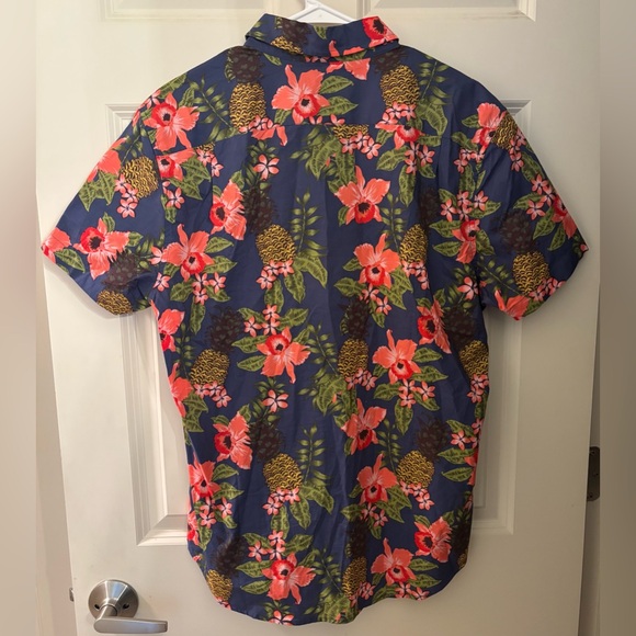 Bonobos Hawaiian/Floral Print 100% Cotton Short Sleeve Button Down, Size M - Picture 5 of 7